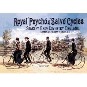  Royal Psycho and Salvo Cycles 28X42 Canvas Giclee