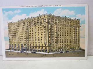 New Hotel Jefferson; St. Louis, Missouri Postcard  