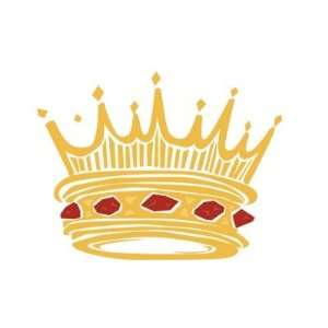  A Golden Kings Crown With Jewels Stickers Arts, Crafts 
