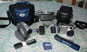 Sony HandyCam DCR DVD201 & Sony Cyber Shot 3.3mp Camera 0027242644557 