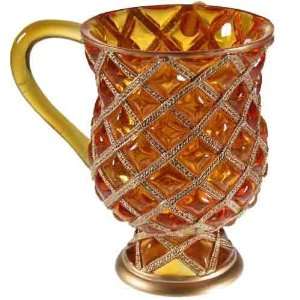  Decorative orange poly resin Netilat yadayim Wash Cup 6 