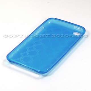 Blue TPU Gel Hard Case Cover For Apple iPod Touch 4 4th Generation