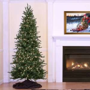 Pre Lit Tiffany Spruce Slim Artificial Christmas Tree   Clear 