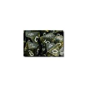   Chessex Dice Sets: Black Gold/Silver Leaf 12mm d6 (36): Toys & Games