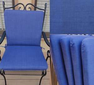 OUTDOOR DINING CHAIR Seat and Back CUSHION SET navy  