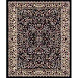 Sarouk Black Polypropylene Rug (53 x 73)  