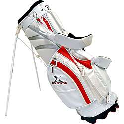   Edge Exotics Deluxe White Smooth Leather Stand Bag  Overstock