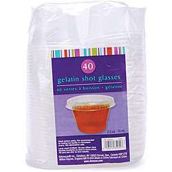 Gelatin Clear Plastic 2.5 oz Shot Glasses (Pack of 40)  Overstock