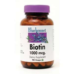  Bluebonnet Nutrition Biotin 1000 mcg (vitamin H) 90 Vegi 