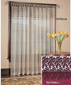 French Sheer Tab Top Panel Curtains (84 in. x 50 in.)  Overstock