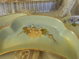 Antique Hand Painted Porcelain Bone Dishes~Asst. Floral  