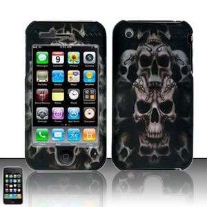   SKULLS HARD PLASTIC ACCESSORY COVER CASE FOR APPLE IPHONE 3GS 3G