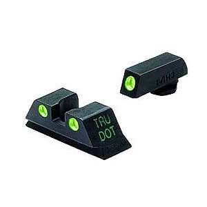  Tru Dot Fixed Sights, Glock 9mm & .40 Caliber, Green Dots 