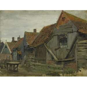   Clausen   24 x 18 inches   Study of wooden houses