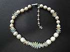   Vendome Aurora Borealis Glass & Pearl Bead 16 Choker Style Necklace