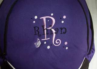 PERSONALIZED monogram Backpack book bag purple NEW  