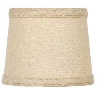  Drum Style Chandelier Mini Lamp Shade Clip On white linen 