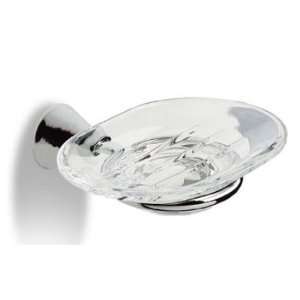   Voga Industries Soap Dish W Crystal Clear Glass Chrome: Home & Kitchen
