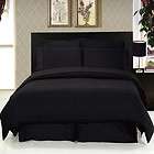 BLACK 8 Piece Bed in a Bag COMPLETE Bedding Set! Sheet Set+Duvet+Shams 