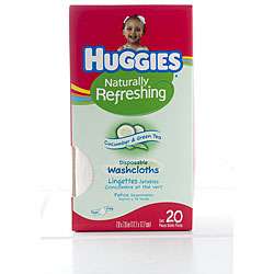 Huggies Disposable Cucumber/ Green Tea Washcloths (Pack of 4 