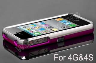   Hard Case Chrome Cover Stand Clip for iPhone 4S 4 4G AT&T CDMA  