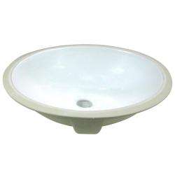   15x12 inch White Porcelain Undermount Bathroom Sink  Overstock