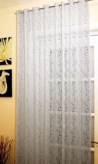 LACE NET CURTAIN LOUVRE BLINDS   AVAILABLE IN 3 DESIGNS   WHITE OR 