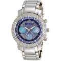 Akribos XXIV Womens Diamond accented Blue Chronograph Bracelet Watch 