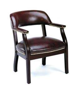 Boss Traditional Mahogany Reception Chair  Overstock