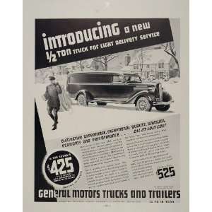  1936 ORIG. Ad GM General Motors 1/2 Ton Delivery Truck 