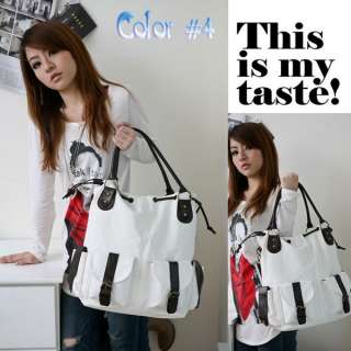   fashion womens canvas leisure big bag handbag 4 colors WHB037  