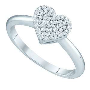   Heart Shaped Middle Molded in Dreamy White Diamonds for Your Lady Love