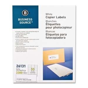  Business Source 26131 Mailing Labels, 1 in.x2 3/4 in 