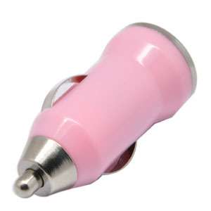 New Universal Mini USB Car Charger Adapter for iPhone MP4 Player Pink 