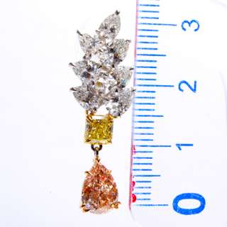 30Ct Ring Oval Diamond Fancy Orangy Pink Color  
