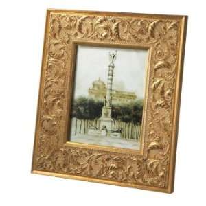  Large Antique Gold Wide Carved Frame With Special Wood Grain 