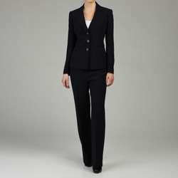Jones New York Womens Navy Crepe Pant Suit  