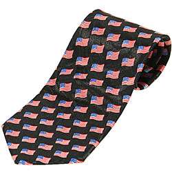 Mystic Clothing Satin American Flag Tie  