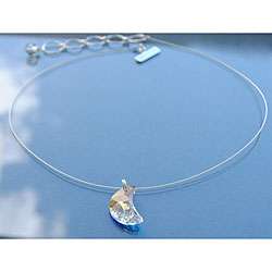   Austrian cut Crystal Crescent Moon Necklace (USA)  Overstock