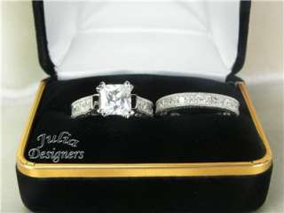 Free beautiful black double ring gift box for your new ring set!