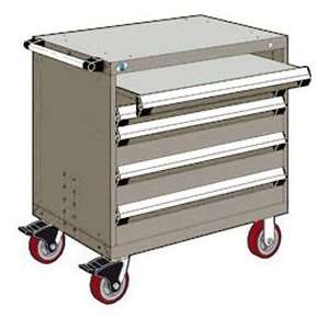 4 Drawer Heavy Duty Mobile Cabinet   36Wx18Dx37 1/2H 