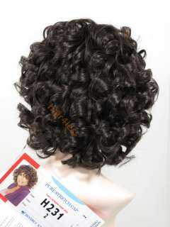 100% Human Hair Med Curly Full Wig BJ H 231 Pick Color  