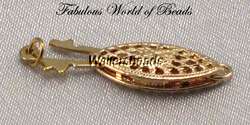 Filigree Necklace Clasp Fish 18x6MM 18kt Gold Filled  