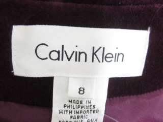 CALVIN KLEIN Velvet Purple Blazer Sz 8  