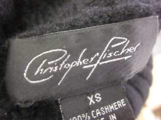 CHRISTOPHER FISCHER Black Cashmere Turtleneck Top Sz XS  