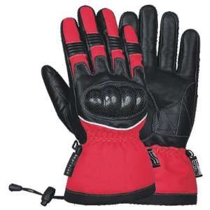New Mens Motorcycle Bike Leather Red Gloves Small Free Shipping in Usa