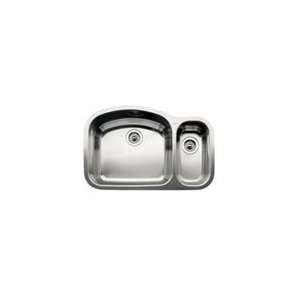   440 246 Wave Double Bowl Undermount Kitchen Sink Stainless Steel Home