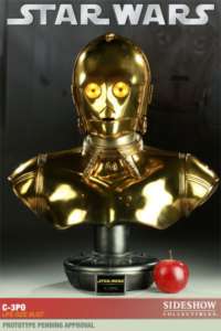 Star Wars C 3PO Bust 11 Lifesize Sideshow Hot Toys  