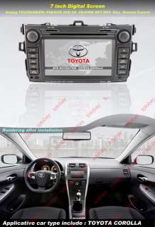 HD Car DVD Player GPS For Toyota Corolla 2007   2009  