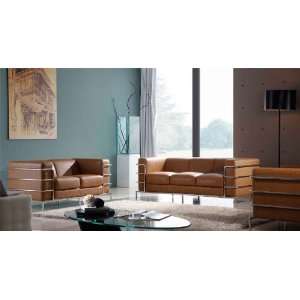   : 3pc Contemporary Modern Leather Sofa Set, DS CIT S1: Home & Kitchen